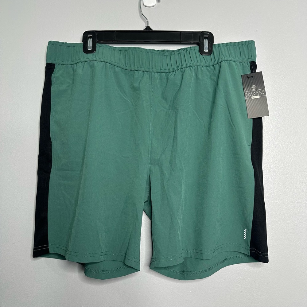 Balance Collection Green and Black Athletic Shorts